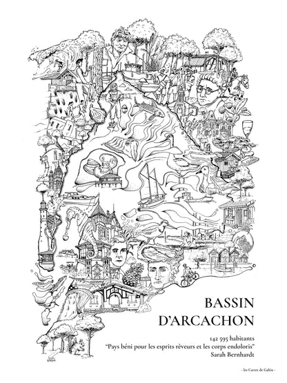 Carte - Bassin d'Arcachon